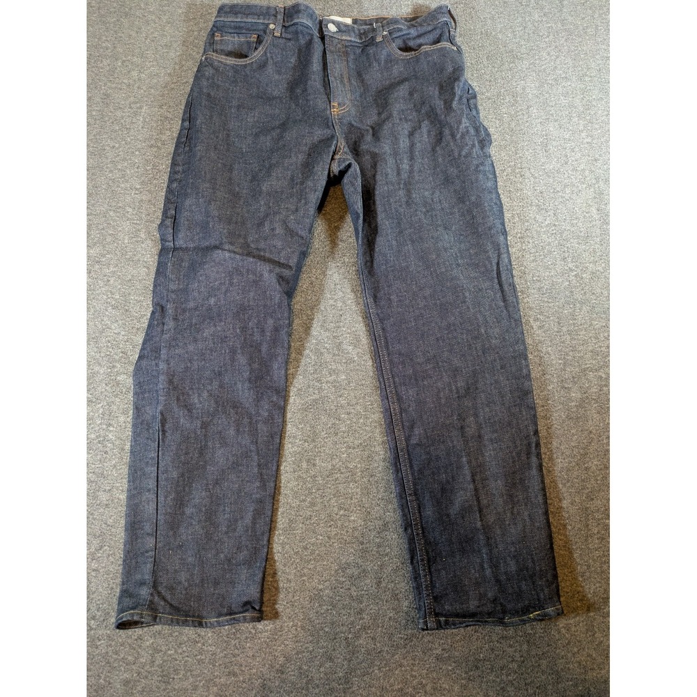 Everlane‎ Jeans Womens 33 High Rise Straight Dark Wash Denim See Condition Photo